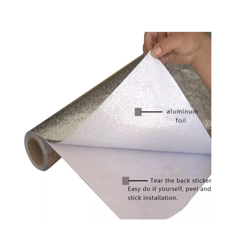 GENERICO - Papel Aluminio Autoadhesivo Papel Mural Cocina Laminas 3mts