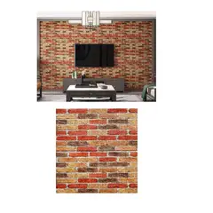 GENERICO - Pack 10 Lamina Papel Mural Autoadhesivo 3d Ladrillo Disenos