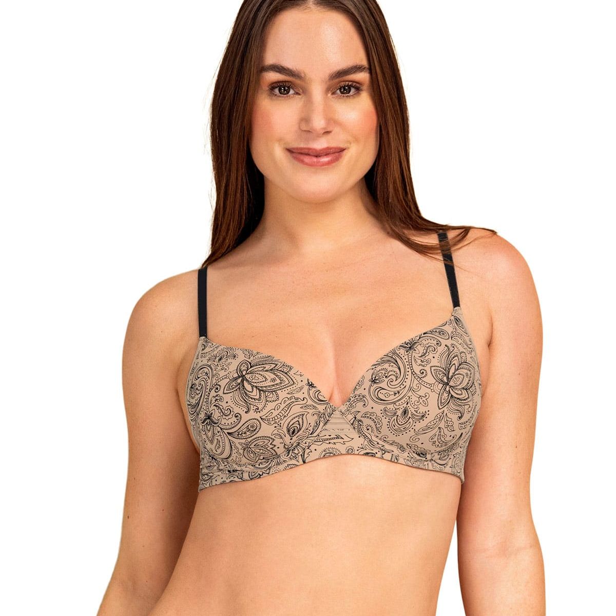 LEONISA - Sostén con arco Natural Look 091081 Estampado