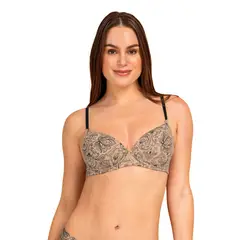 LEONISA - Sostén con arco Natural Look 091081 Estampado
