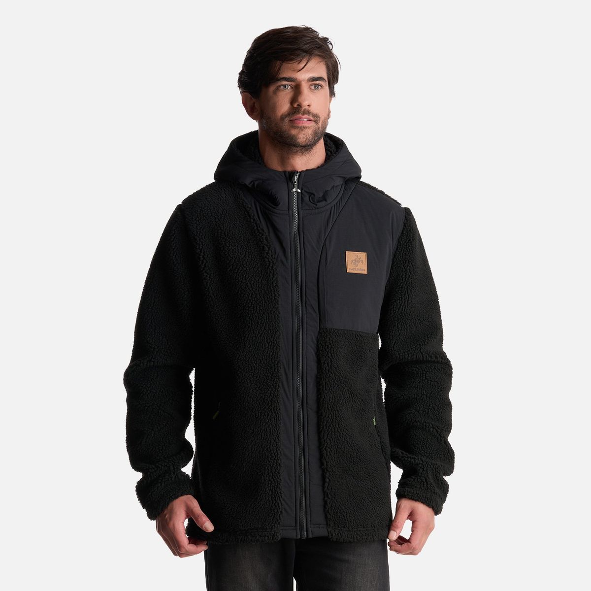 HAKA HONU - Poleron Hombre Porteador Negro Haka Honu