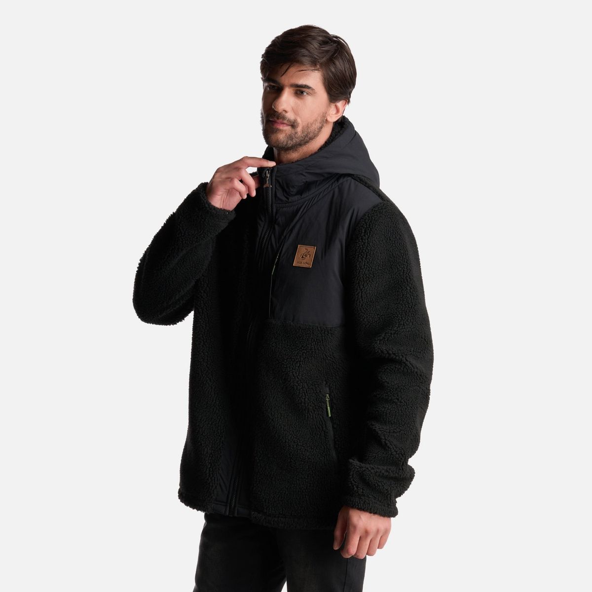 HAKA HONU - Poleron Hombre Porteador Negro Haka Honu