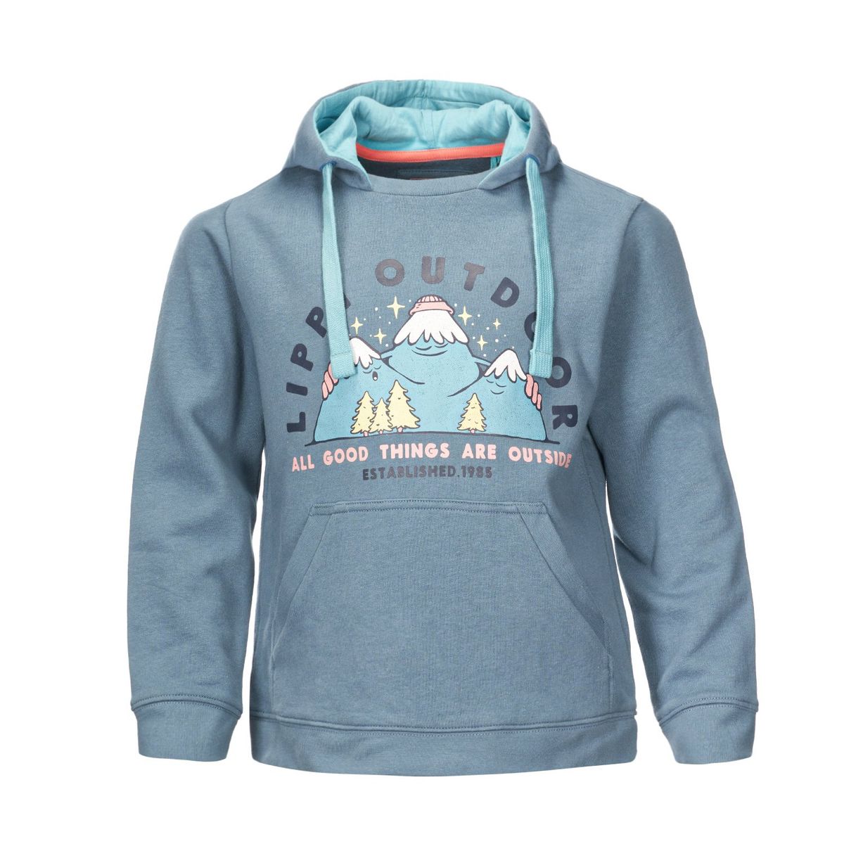 LIPPI - Poleron Niña Insigne Hoody Sweatshirt Azul Grisaceo Lippi