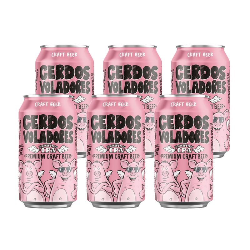 BARCELONA BEER COMPANY - Pack 6 Cervezas Cerdos Voladores Lata 330cc