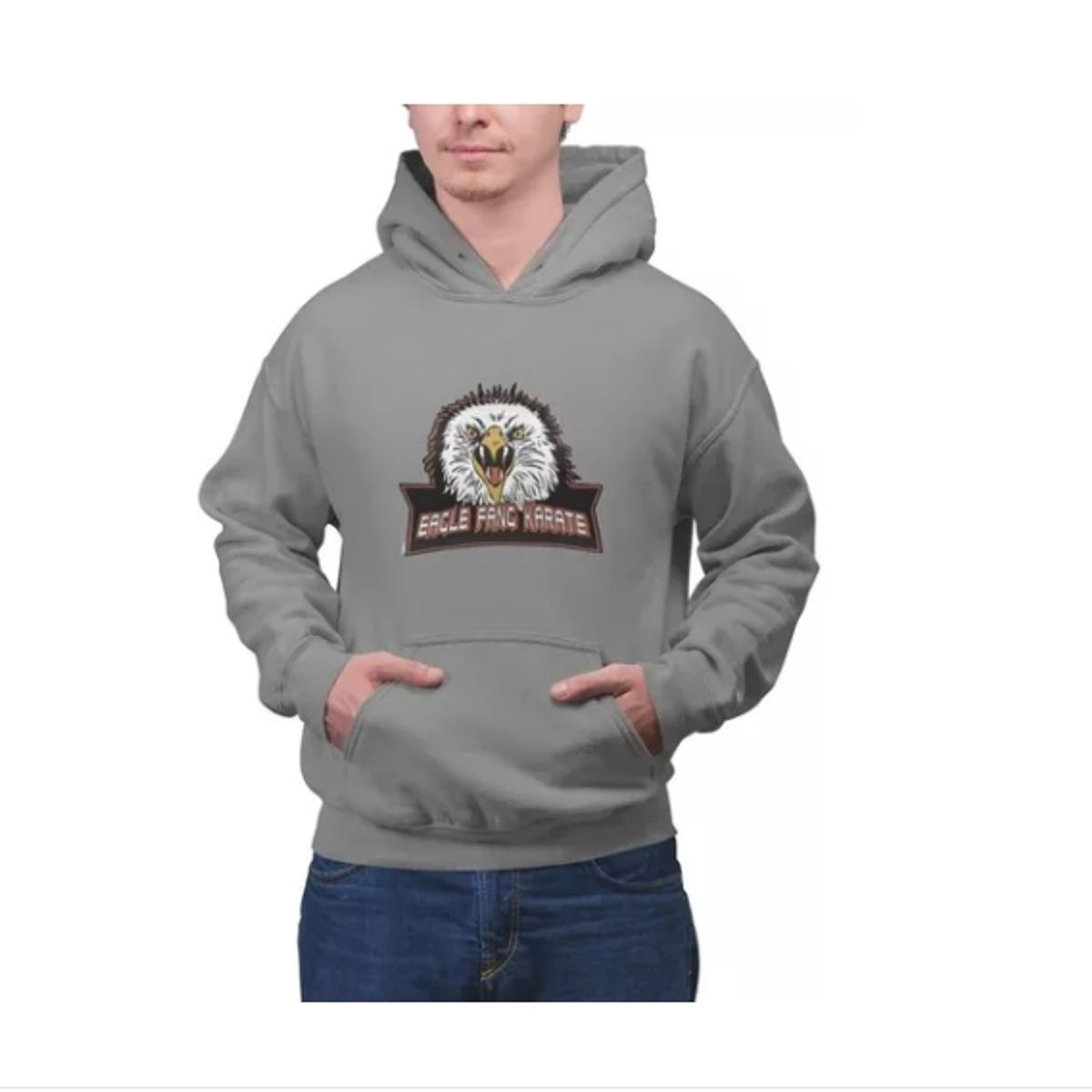 GENERICO - Poleron Unisex Eagle Fang Karate Cobra Kai Algodon Estampad