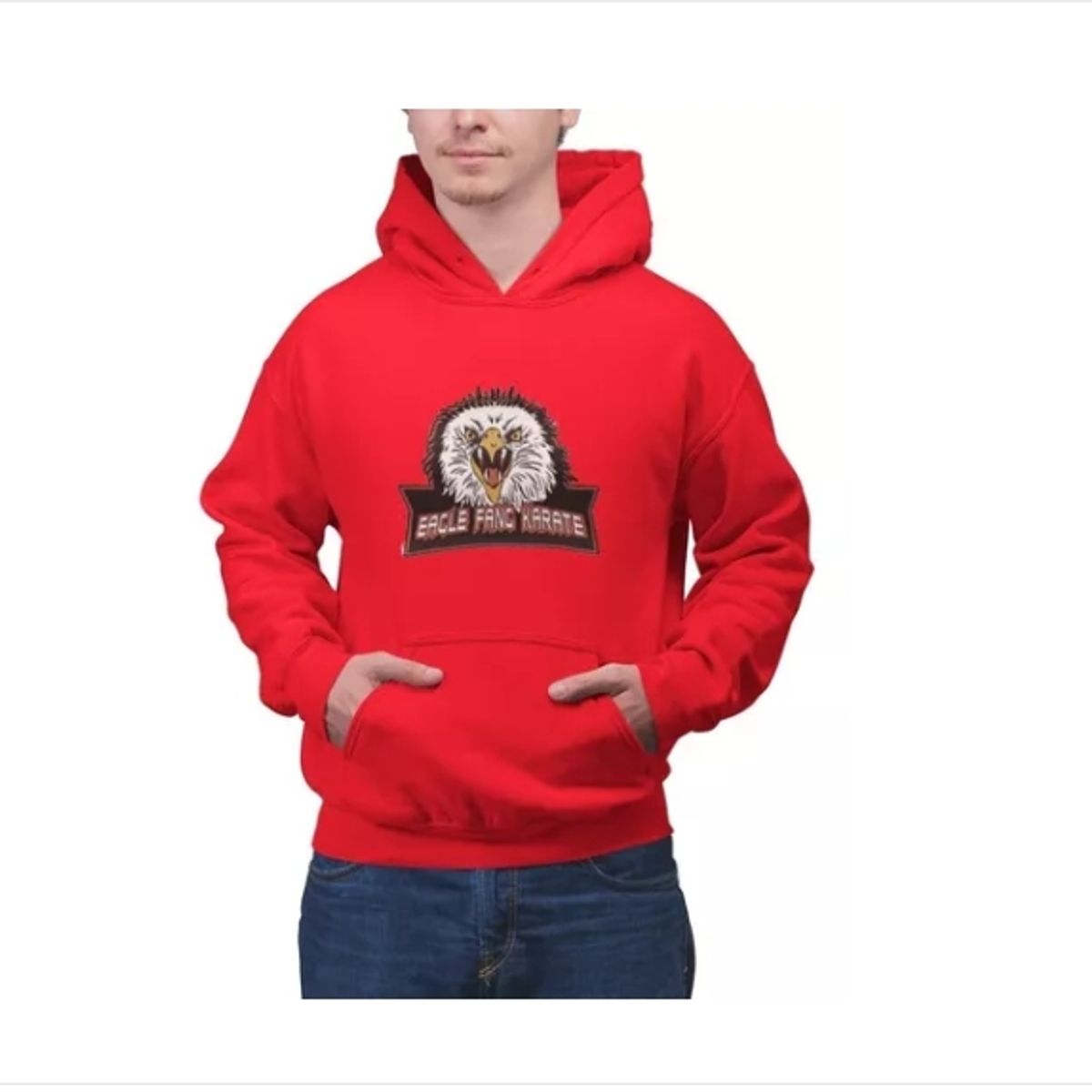GENERICO - Poleron Unisex Eagle Fang Karate Cobra Kai Algodon Estampad
