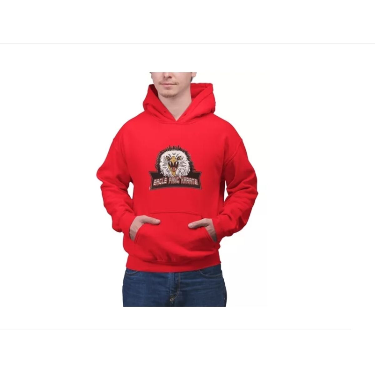 GENERICO - Poleron Unisex Eagle Fang Karate Cobra Kai Algodon Estampad