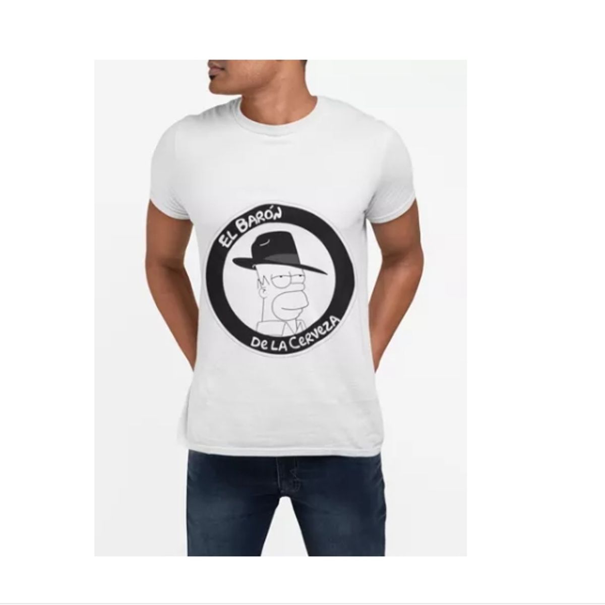GENERICO - Polera Homero Simpson El Baron Cerveza Algodon Estampada
