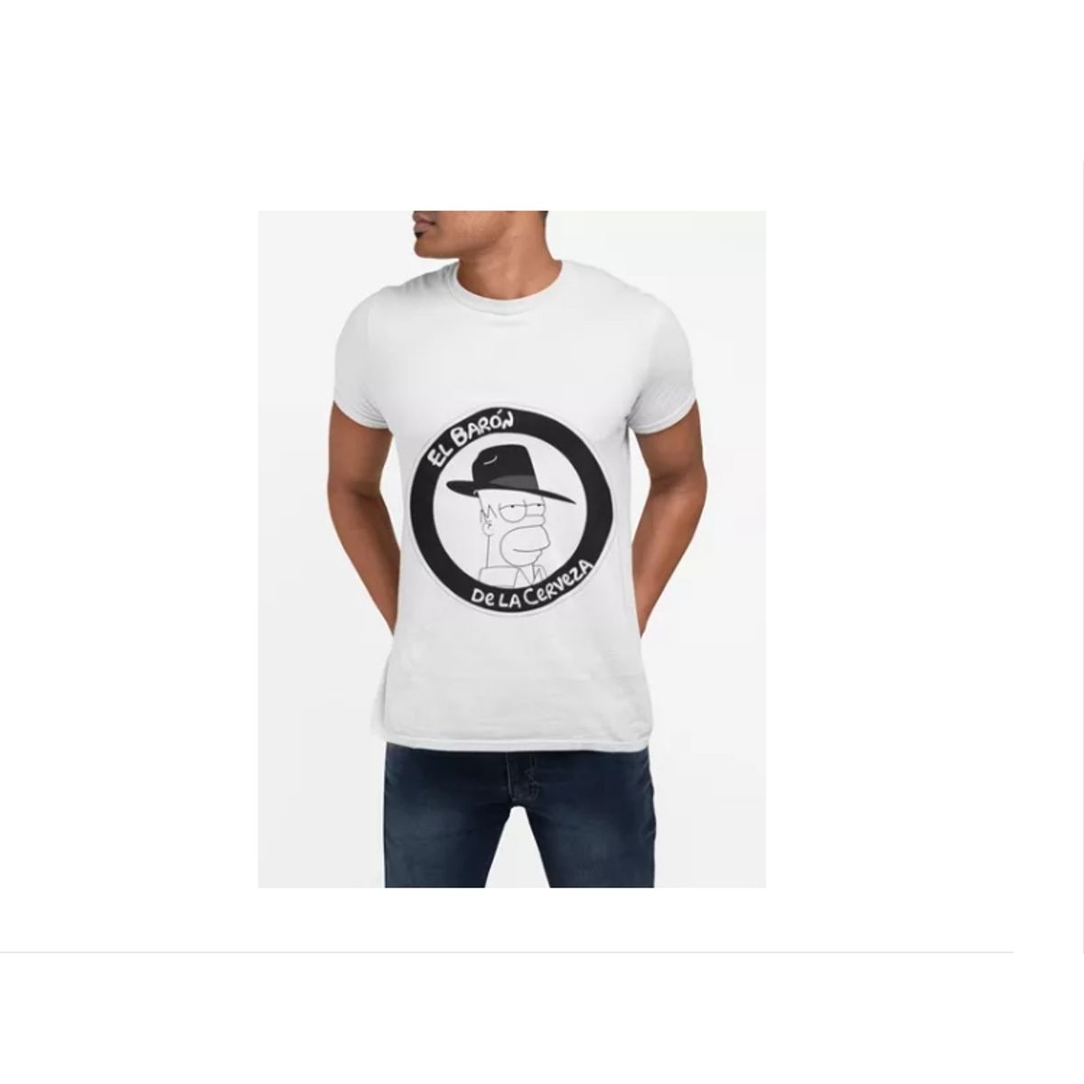 GENERICO - Polera Homero Simpson El Baron Cerveza Algodon Estampada