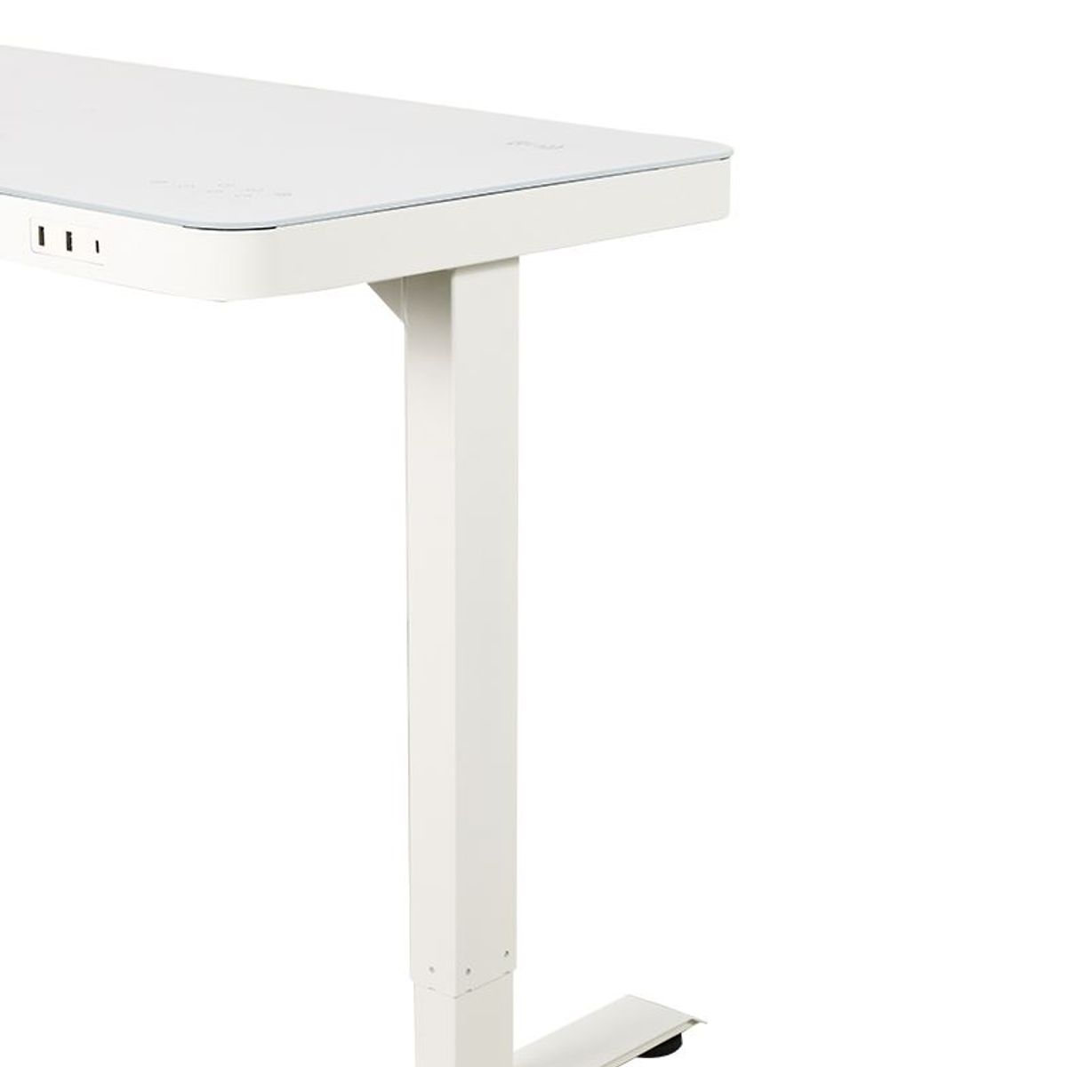 ERGOSTORE - Escritorio Eléctrico Vidrio Templado 2 Motores Control Inteligente