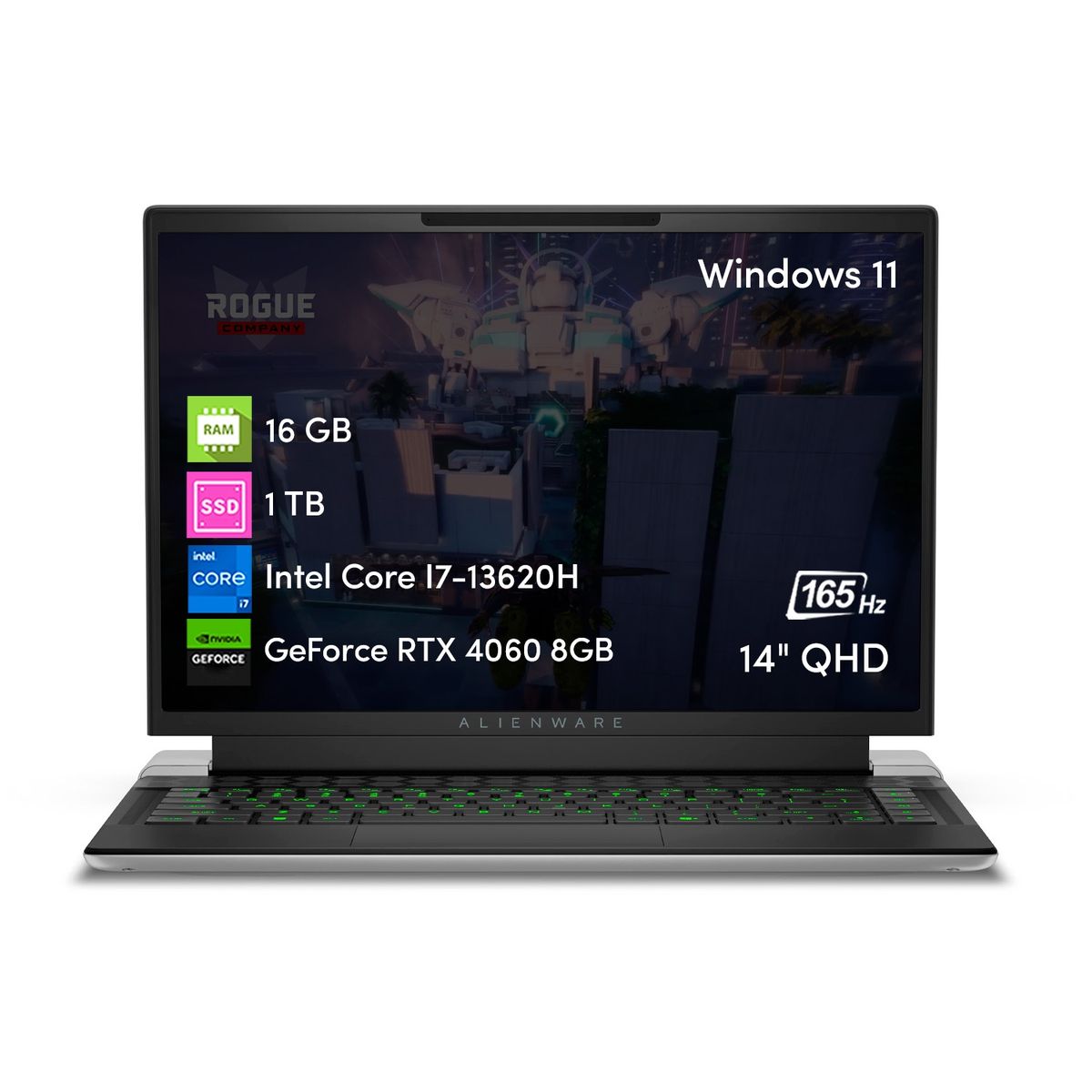 DELL - Dell Alienware X14 R2 i7 13va 16GB 1TBSSD RTX4060 8GB 14QHD