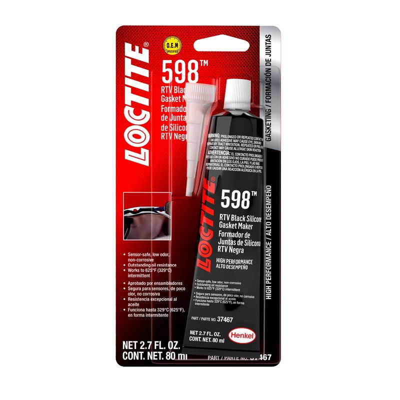 LOCTITE - Loctite SI 598 Sellador de Juntas Automotriz Negro 80 Ml