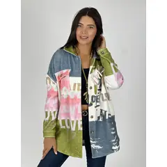 ENIGMATICA BOUTIQUE - Chaqueta Gamuza Mujer Con Bolsillos abotonada Modelo Mariana