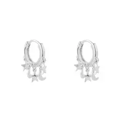 BOAZ JOYAS - ARGOLLAS GALAXY BAÑADAS EN ORO BLANCO