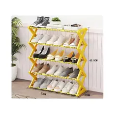 GENERICO - 5 Niveles Estante Para Zapatos Organizador Prueba Zapatero Amarillo