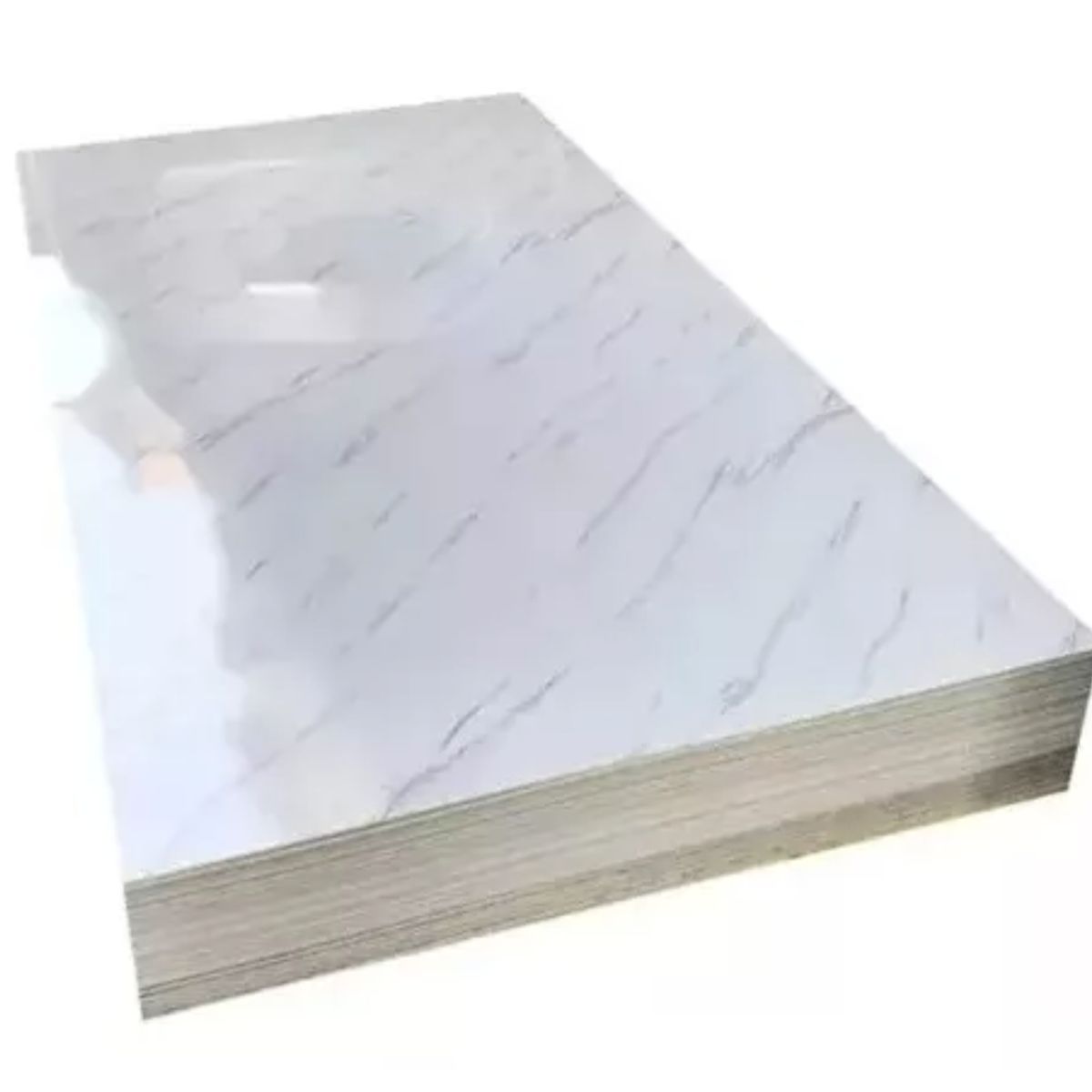 GENERICO - Caja 56 Laminas Adhesiva Efecto Mármol 30x60 Blanca