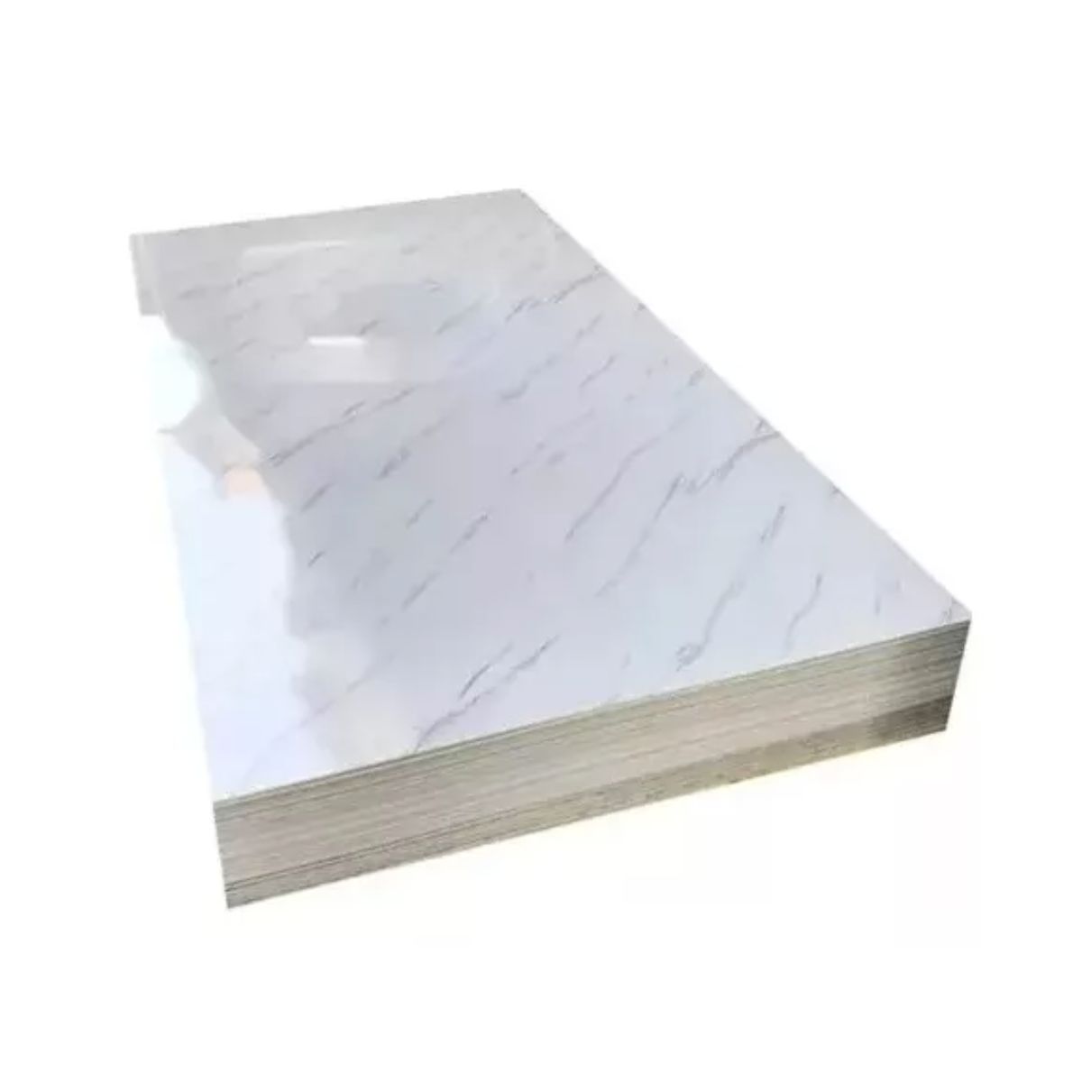 GENERICO - Caja 56 Laminas Adhesiva Efecto Mármol 30x60 Blanca