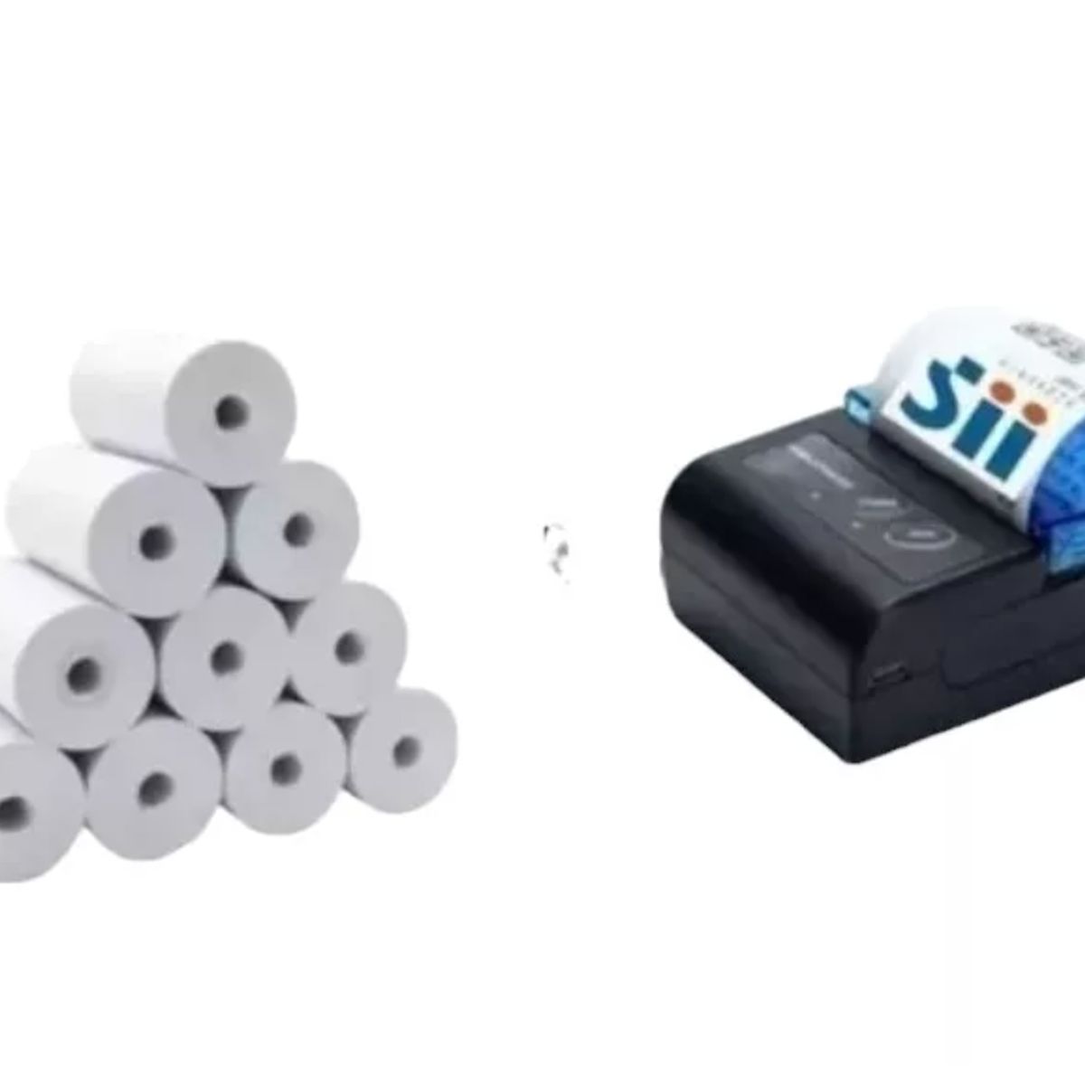 GENERICO - Mini Impresora Térmica Sii E-boleta, 58mm + 10 Rollos