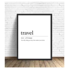 PAPEL ILUSTRADO - Cuadro Travel Definition 40x50 cm Marco Negro