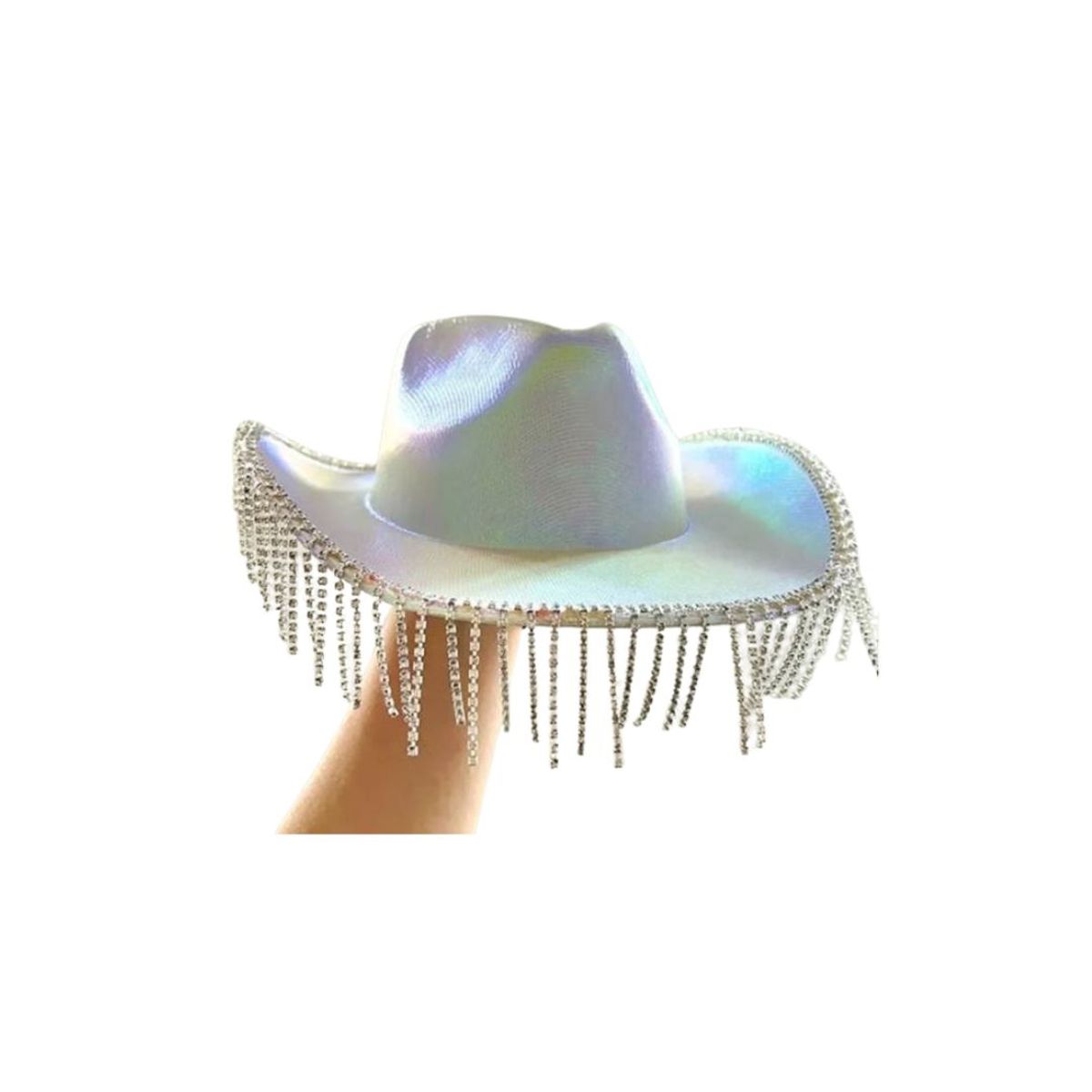 GENERICO - Sombrero Vaquero Estilo Karol G Tornasol Concierto Fiesta