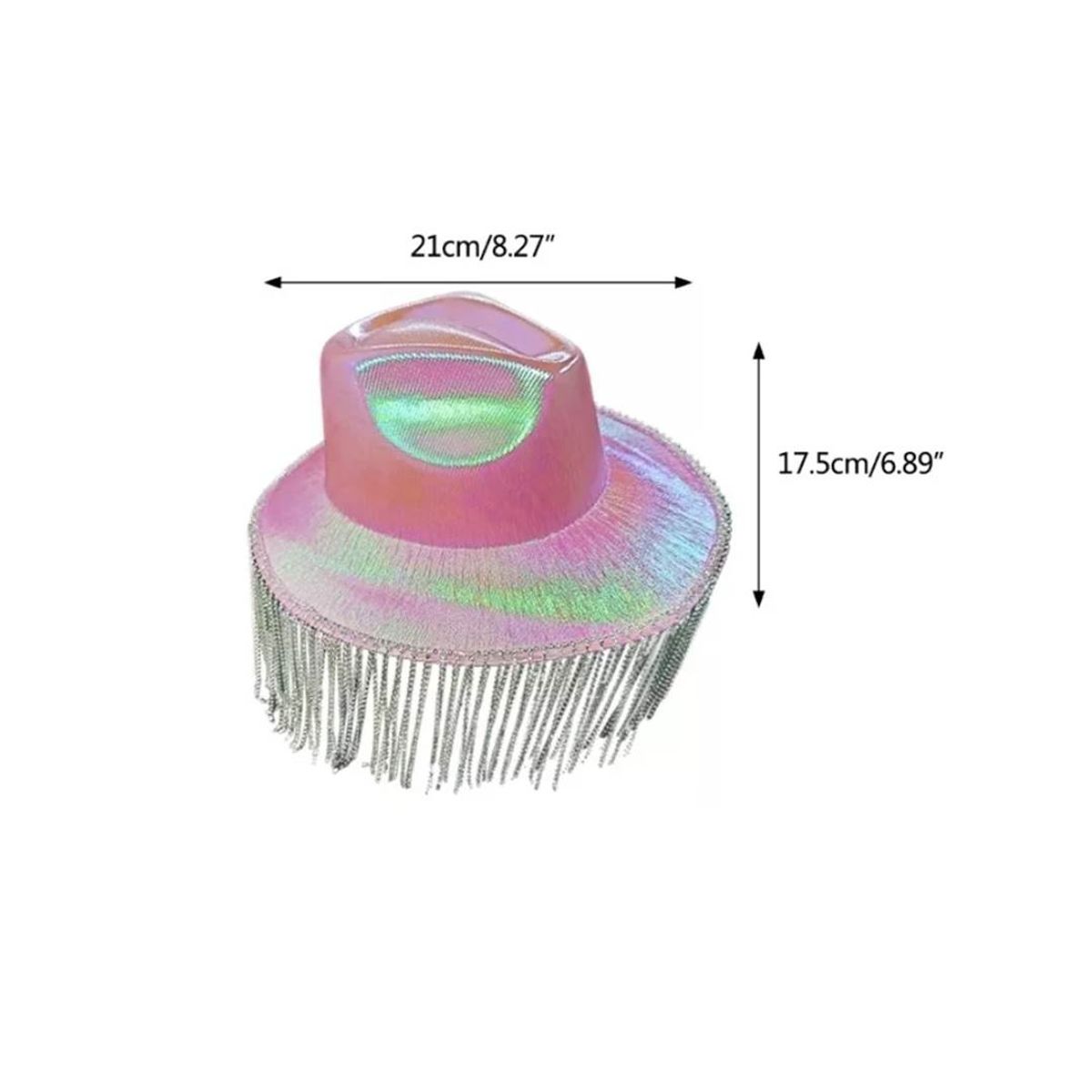 GENERICO - Sombrero Vaquero Estilo Karol G Tornasol Concierto Fiesta