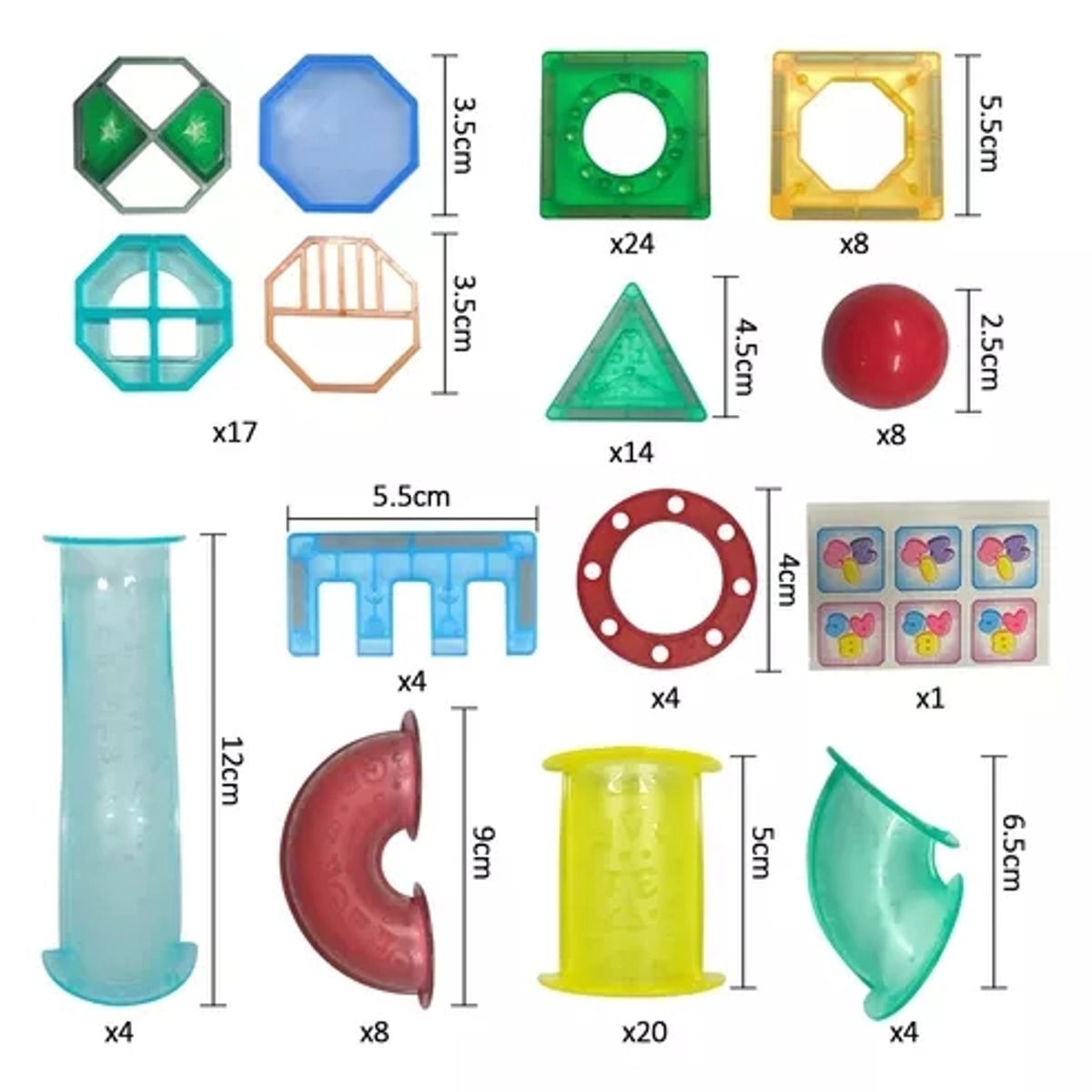 GENERICO - Pista De Bolitas Juego De Encaje Y Bloques Magnéticos 105pcs