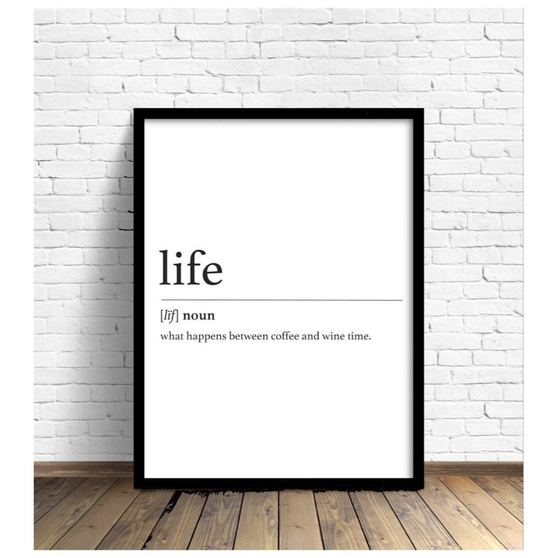 PAPEL ILUSTRADO - Cuadro Life Definition 40x50 cm Marco Negro