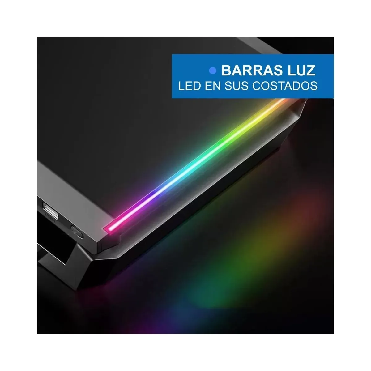 GENERICO - Soporte Monitor Rgb Organizador Escritorio Linkon Puerto Usb