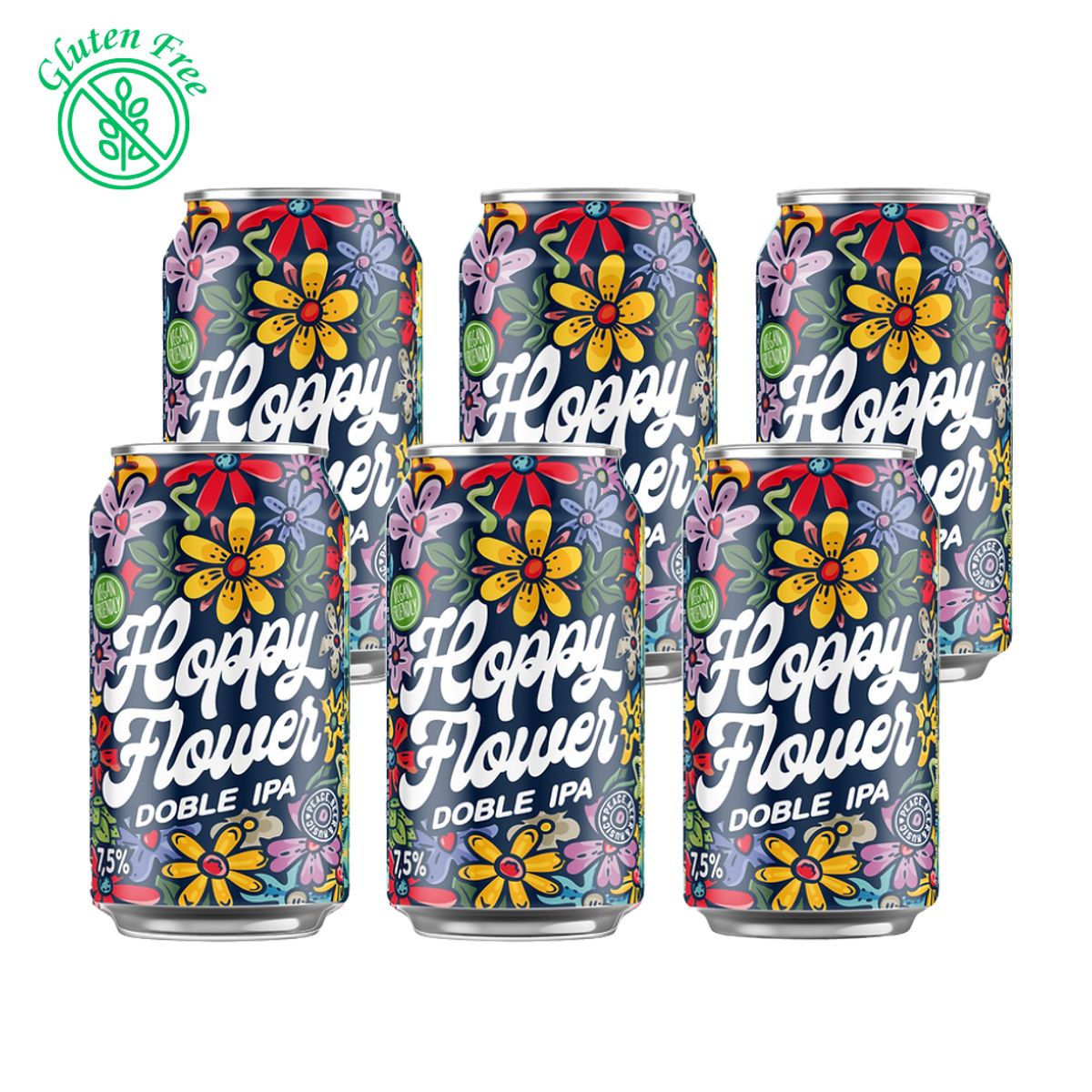 BARCELONA BEER COMPANY - Pack 6 Cervezas Hoppy Flower Doble IPA Gluten Free 330cc