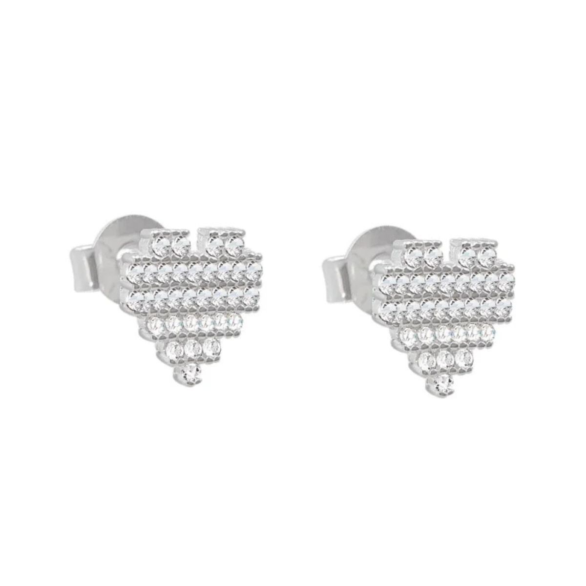 GENERICO - Aros de Plata 925 Circones en Corazón