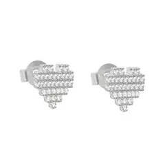 GENERICO - Aros de Plata 925 Circones en Corazón