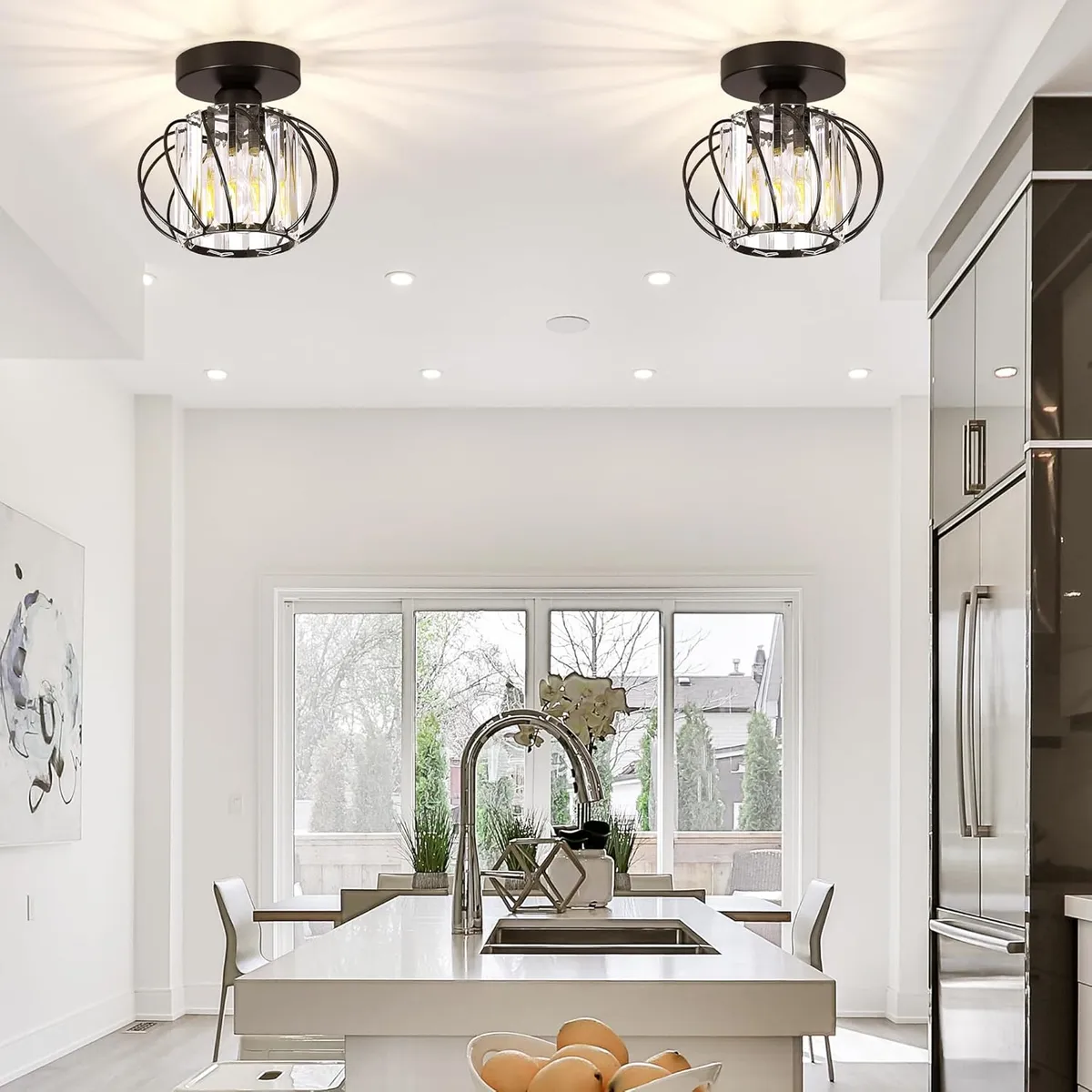 AIZO - AIZO Plafón Lujo 2 Unidades Protección Ojos negro