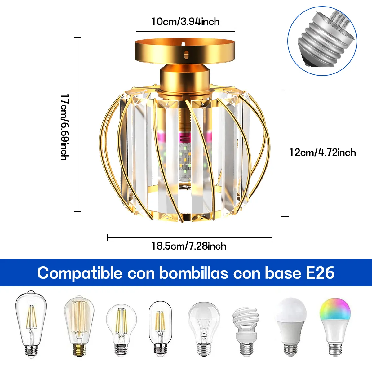 AIZO - AIZO Kit Luces Sala Dormitorio LED Cálido Frío Oro