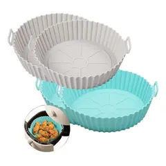 GENERICO - 3 Reutilizable Silicona Bandeja Para Freidora De Air Fryer