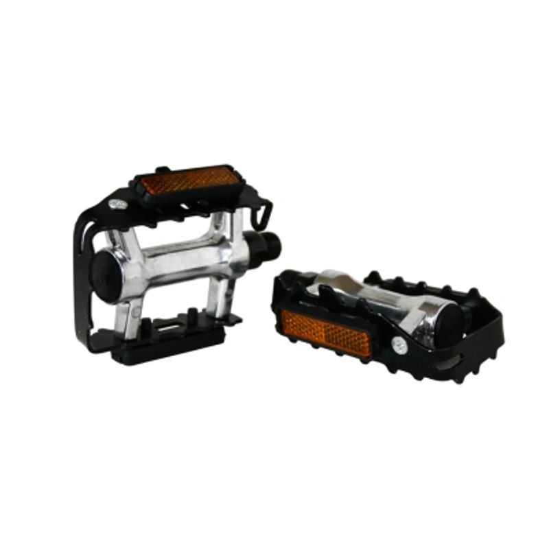 GENERICO - Par Pedales Bicicleta Universal Aluminio C Reflectante Mtb