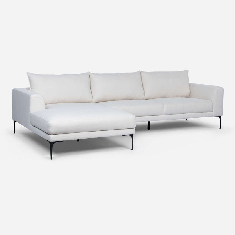 ROSEN - Sofá Seccional Rosen Barnes Izquierdo Tela Blanco