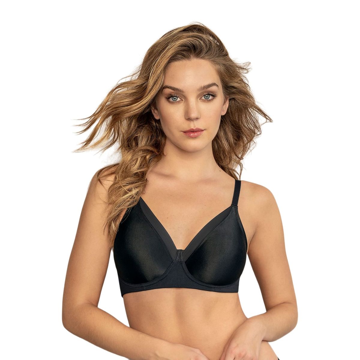 LEONISA - Sostén clásico de soporte con arco Natural Support 091007 Negro