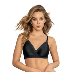 LEONISA - Sostén clásico de soporte con arco Natural Support 091007 Negro