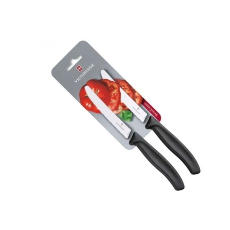 VICTORINOX - CUCHILLO VERDURA 67833B 2UN DENTPTA REDNEGRO11CM VICTORINOX