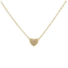 BOAZ JOYAS - COLLAR CORAZÓN BAÑADO EN ORO
