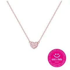 BOAZ JOYAS - COLLAR CORAZÓN BAÑADO EN ORO ROSADO