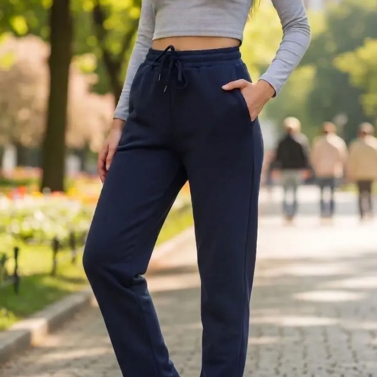 LOOK SHOP - Pantalón Buzo Mujer Jogger Invierno Forro Polar Recto 138