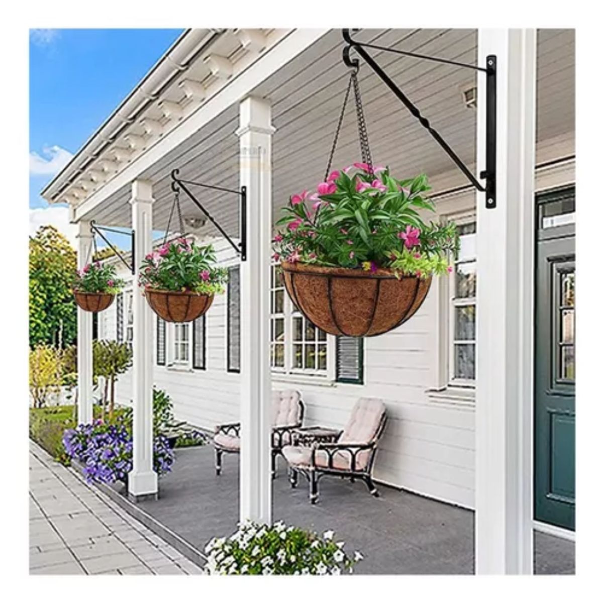 GENERICO - 6 X Huerto Colgante Maceta Fibra De Coco Macetero