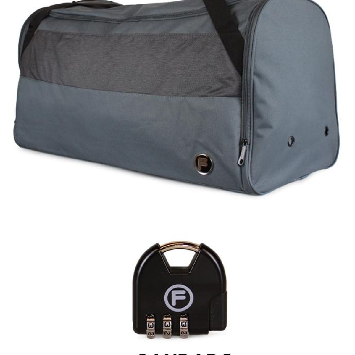 F - Bolso Eder L 144 lts gris + Candado F la Maleta de Chile