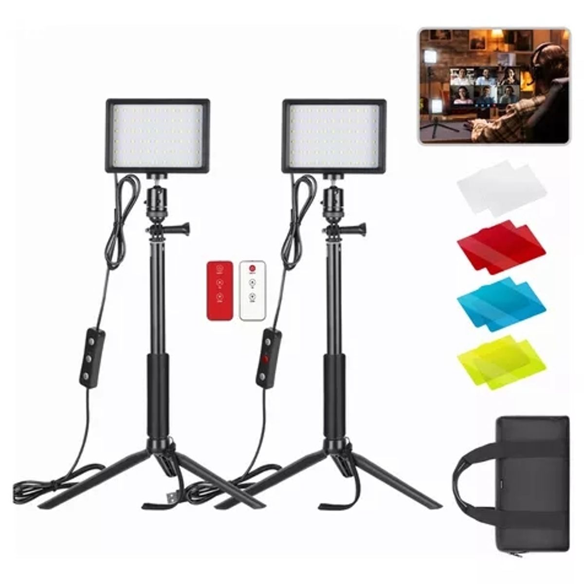 GENERICO - Neewer Luz De Video Led 2 Packs Kit Y Control Remoto Y Bolsa