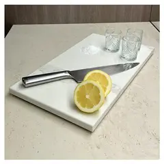BM BRUNO MARMOL - Tabla Aperitivo Cuarzo Calacatta 40x23 cm