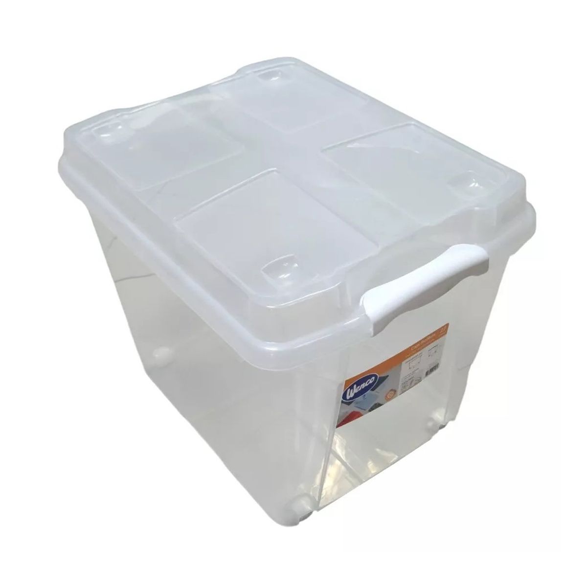 WENCO - Caja Organizadora 27lts Wenco C/ Ruedas 31x30x40cm Apilable