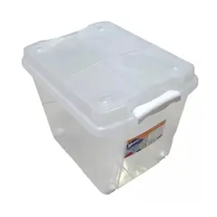 WENCO - Caja Organizadora 27lts C/ Ruedas 31x30x40cm Apilable