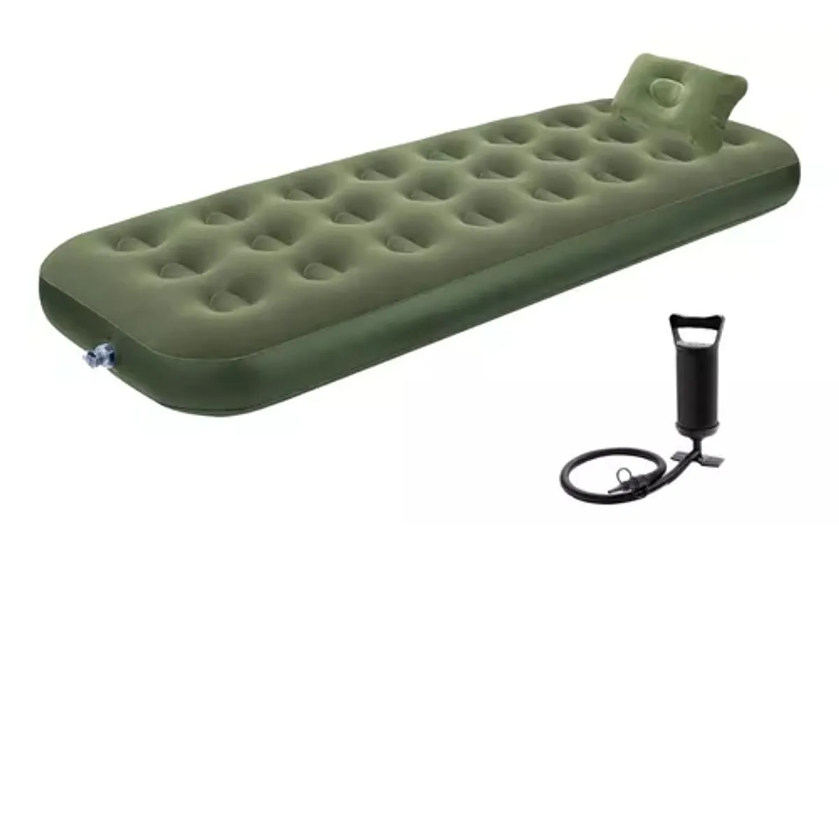 GENERICO - Colchón Inflable Individual 1 Plaza + 1 Almohada + Inflador