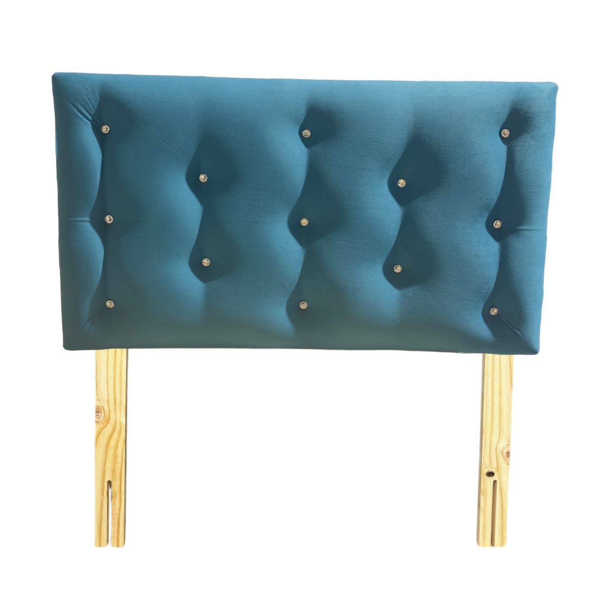 GENERICO - Respaldo 1 1/2 Turquesa Felpa Diamante Muebles Rimar